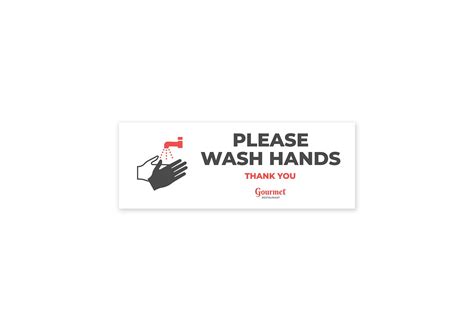 Restaurant Please Wash Hands Sign Template In Psd Word