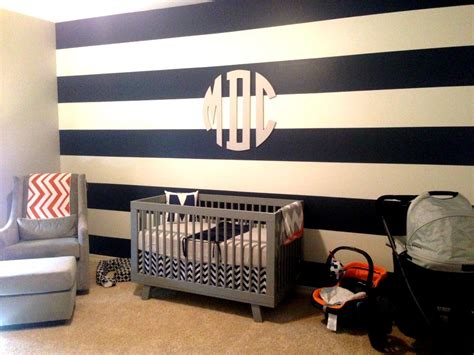 Maverick Dakota's Modern Nursery - Project Nursery | Striped nursery, Nursery room boy, Nursery ...