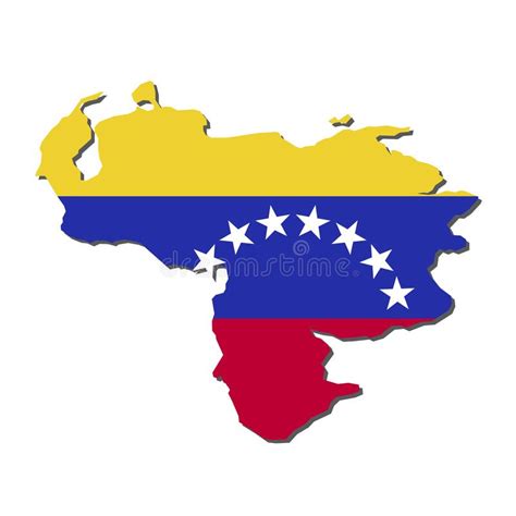 Bandera Del Mapa De Venezuela Mapa De Venezuela Con Vector De La