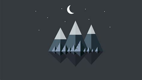 Minimal Mountain Night 8k Ultra Hd Wallpaper Background Image