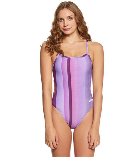 Arena Women S Blended Stripe One Piece Swimsuit At Free Shipping