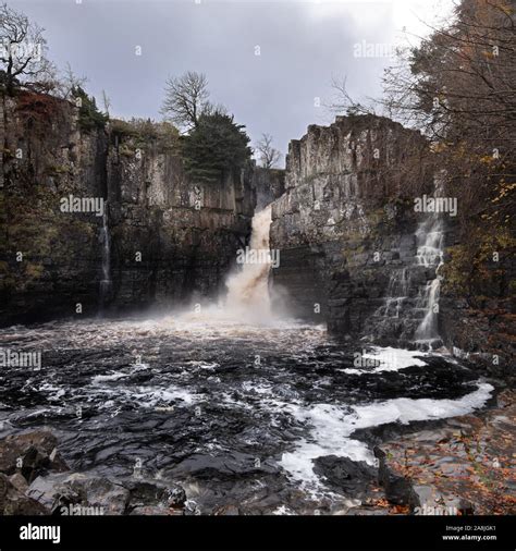 High Force Waterfall On The River Tees In County Durham United Kingdom
