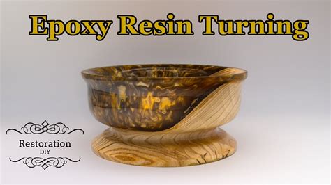 Woodturning Ash With Gold And Steel Silver Epoxy Resin Bowl