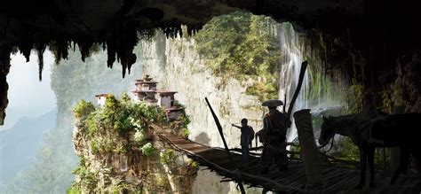Jungle Cave Bridge By Paul Ozzimo Rimaginarylandscapes