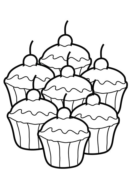 Free Printable Cupcake Coloring Pages For Kids Food Coloring Pages