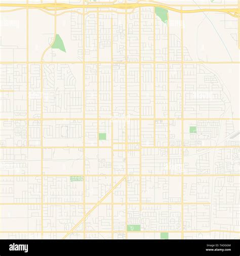 Il Vettore Vuoto Mappa Di Rialto California Usa Mappa Stradale