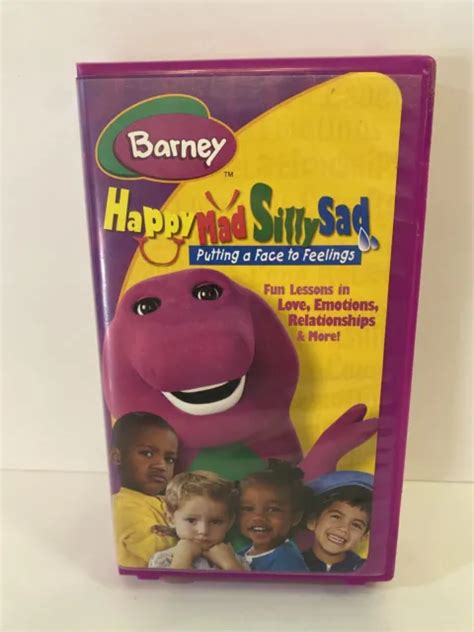 Barney Happy Mad Silly Sad Vhs Putting A Face To Feelings Hard