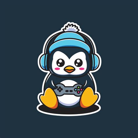 Penguin Gaming Mascot Logo Vector Illustration 39886276 Vector Art At
