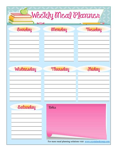 Free Printable Meal Planner August Howtomealplan