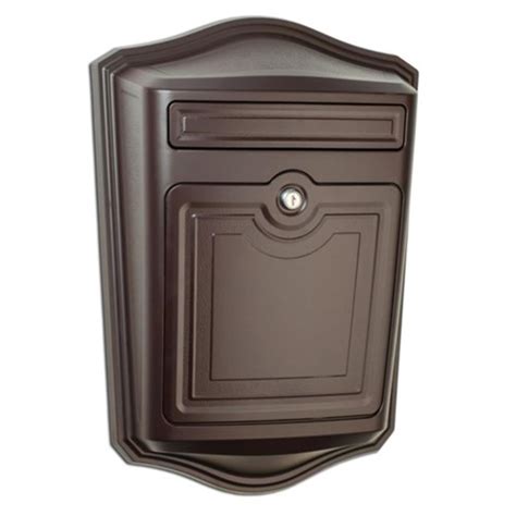 architectural mailboxes maison locking rubbed bronze wall mount mailbox 2540rz 10 the home depot
