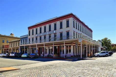 Historic Wooden Storefronts Old Sacramento Central Business District