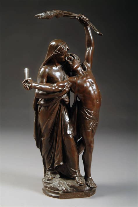 A 19th Century French Patinated Bronze Sculpture Entitled Gloria