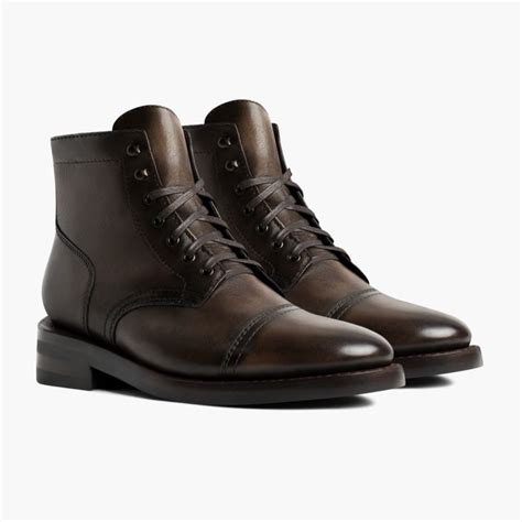 Mens Captain Lace Up Boot In Rich Brown Jasper Leather Thursday