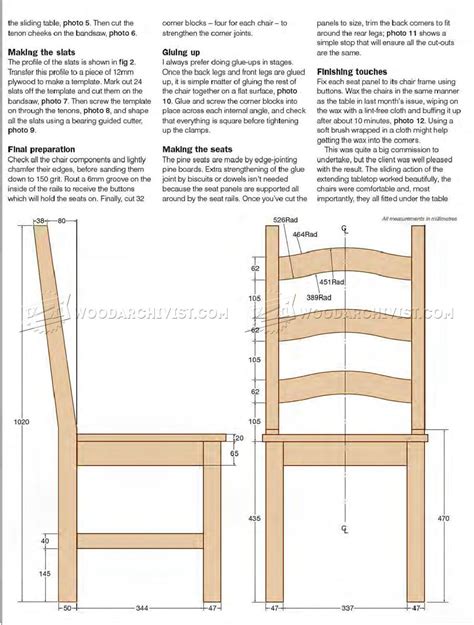 Pine Dining Chair Plans • Woodarchivist