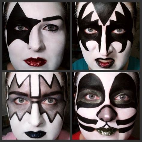 Kiss Makeup Done With White Halloween Makeup And Drugstore Makeup