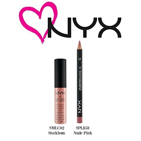 nyx soft matte lip cream stockholm smlc02 and slim lip pencil nude pink spl85 pricepulse