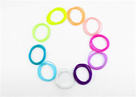 50pk100pk Multicolor Silicone Jelly Bracelets Glow In The Dark Hair