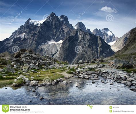 Mountain Lake In French Alps Ecrins France Royalty Free