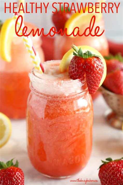 Healthy Strawberry Lemonade Refined Sugar Free The Busy Baker