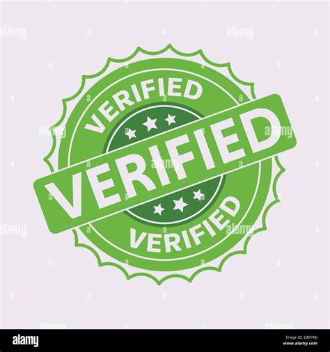 Vector Illustration Of Green Verified Stamp Icon Stock Vector Image