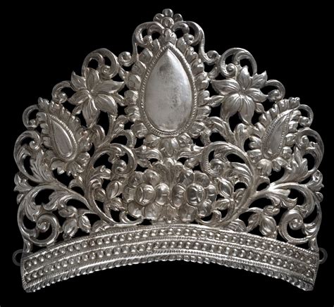 Indian Silver Pierced Crown Probably For A Deity Michael Backman Ltd