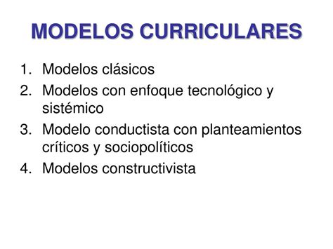 Ppt Modelos Curriculares Powerpoint Presentation Free Download Id