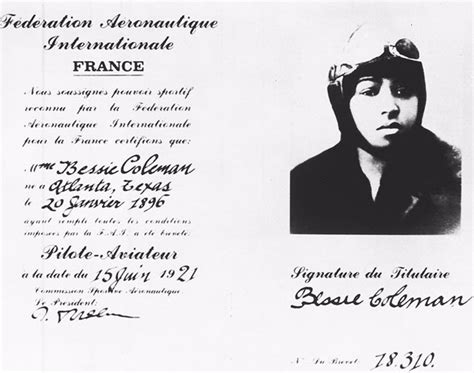 Bessie Coleman The First African American Woman And First Native