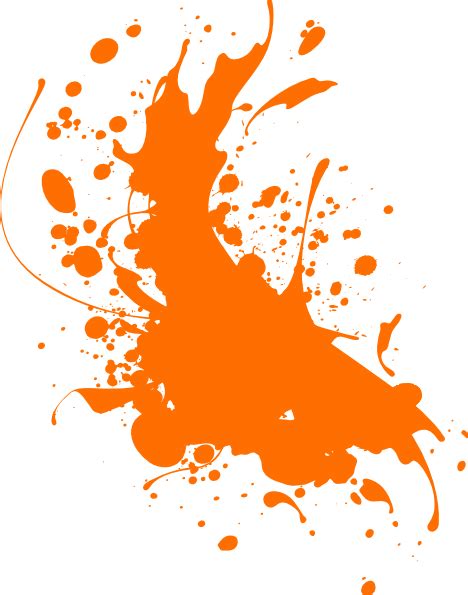 Orange Paint Splatter Clip Art Clipground