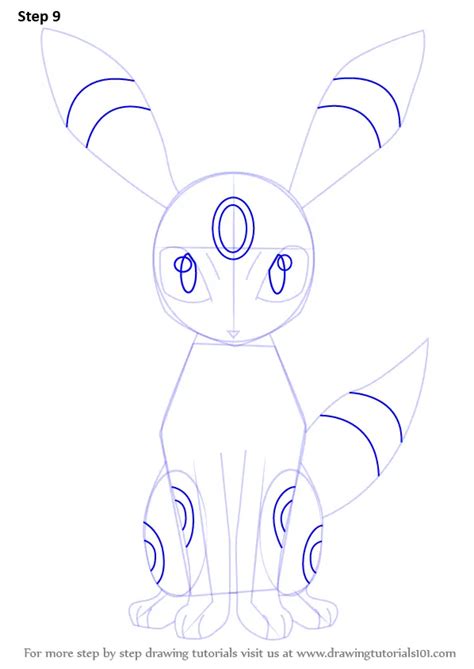 Learn How To Draw Umbreon From Pokemon Pokemon Step By Step Drawing Tutorials