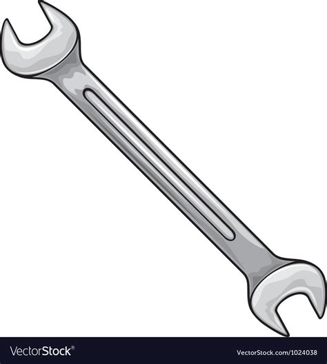 Hand Wrench Tool Or Spanner Royalty Free Vector Image