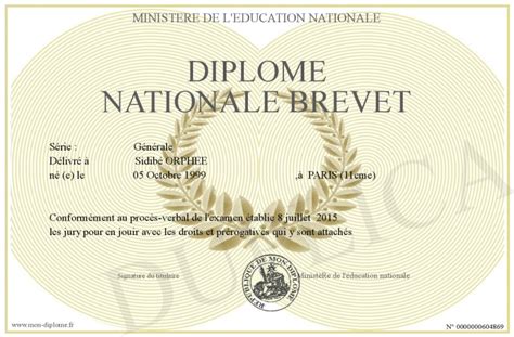 Diplome Nationale Brevet