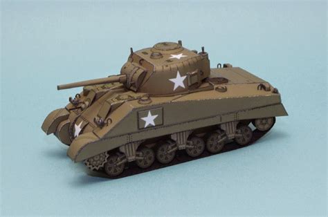 M4 Sherman Papercraft Tank Free Papercraft Paper