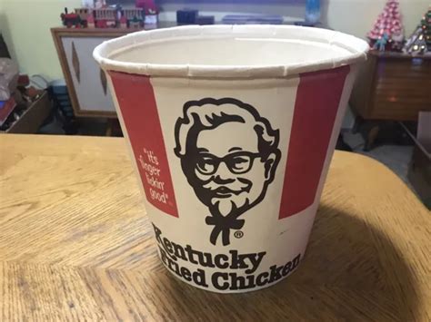 Vintage Kfc Kentucky Fried Chicken Bucket Colonel Sanders Used