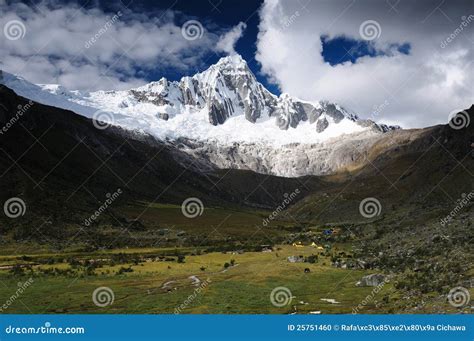 Peru Santa Cruz Trek On The Cordillera Blanca Stock Photo Image Of
