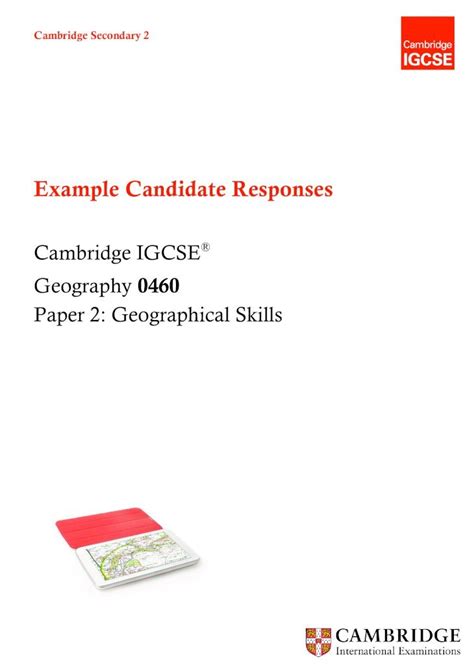 Igcse Geography Paper 2 Revision - Example Candidate Responses 2019-08-09آ Cambridge IGCSEآ® Geography