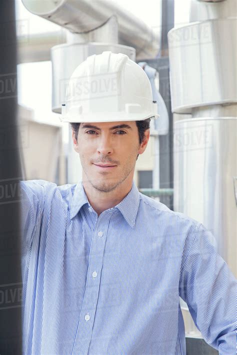 Engineer At Industrial Site Portrait Stock Photo Dissolve