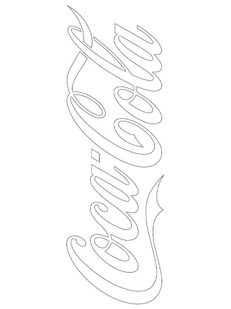 Kleurplaat Coca Cola Logo Leukekleurplatennl