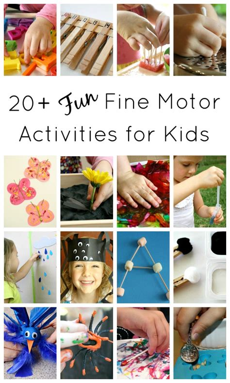 Fine motor skills are the coordinated muscle movements we make using our hands. 20 Engaging Fine Motor Activities for Kids - Fantastic Fun ...