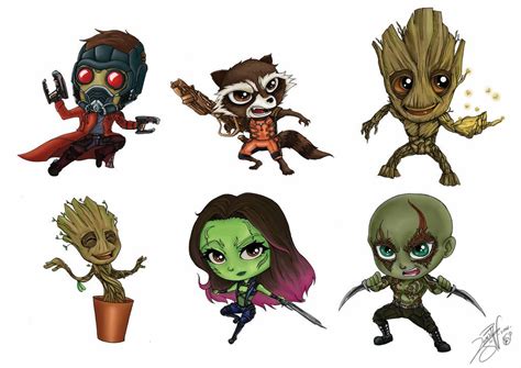 Great deals on guardians of the galaxy tv cartoon character plush action figures. Chibi Guardians of the Galaxy movie badge. | Chibi ...