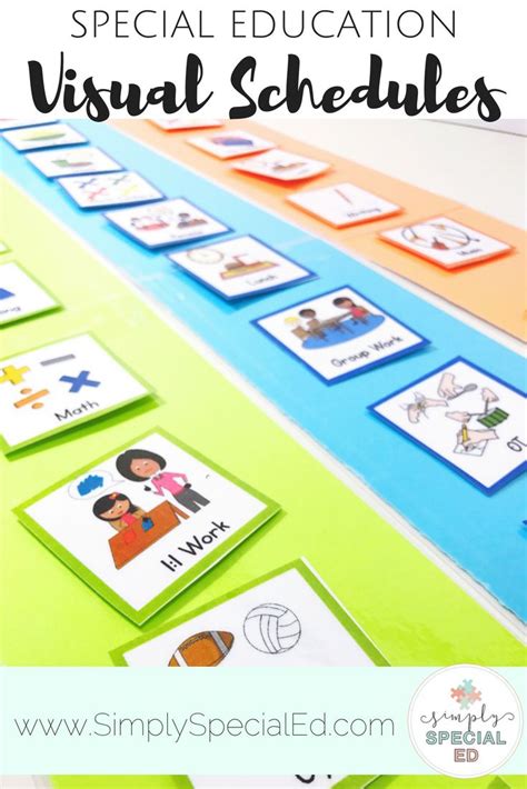 Visual Schedules Color Coded Visual Schedule Teaching Life Skills