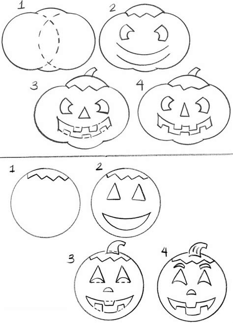 Halloween Drawing Step By Step Easy Cute Drawings