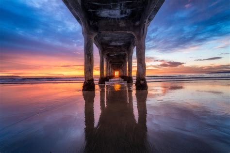 Under Manhattan Beach Pier In California Brent Goldman Photography