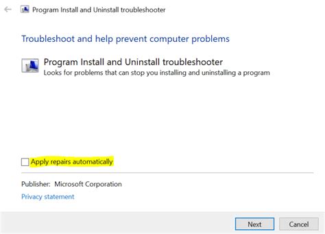 Download Windows Program Install Uninstall Troubleshooter Fix Apps