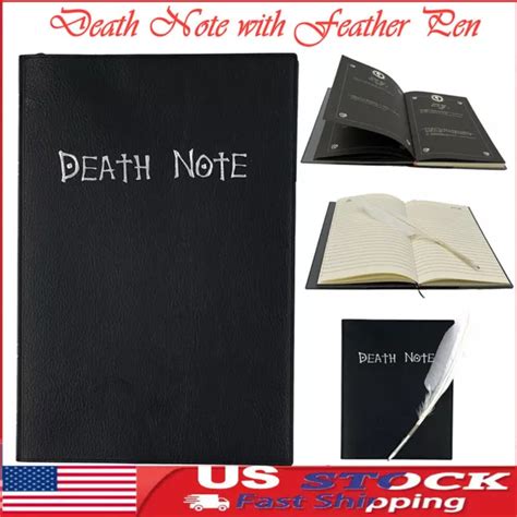 Death Note Cosplay Notebook And Feather Pen Book Anime Theme Writing