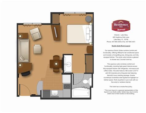 Image Result For Marriott Residence Inn Room Floor Plans Suite Room