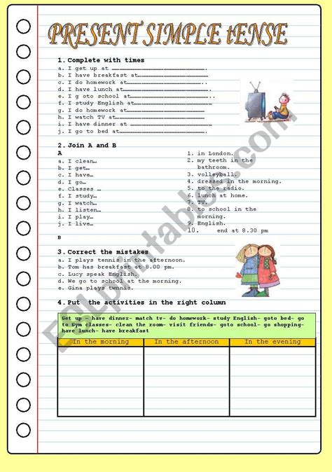 Present Simple Tense Esl Worksheet By Bare Vrogue Co