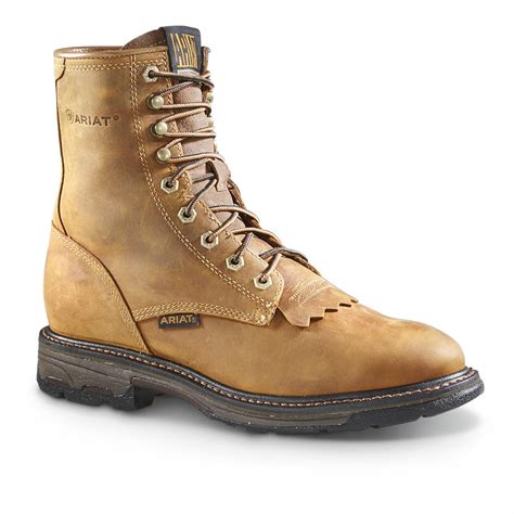 ariat workhog men s 8 lace up work boots 645364 work boots at sportsman s guide