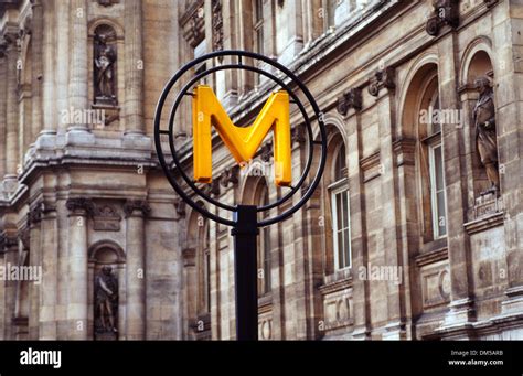 Metro Sign Paris France Stock Photo Alamy