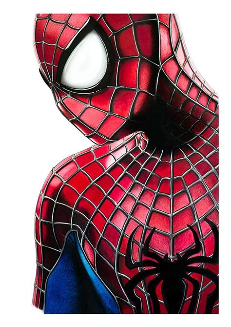 Amazing Spider Man Pencil Portrait By Adam Bettley Via Behance
