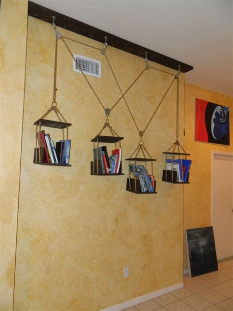 Unique Hanging Bookshelves Wall that Worth to Own - HomesFeed